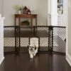 MyPet Extra Wide Cat & Dog Gate With Pet Door, Brown -Pet Dog Supply Store 711758 MAIN. AC SS1800 V1670359778