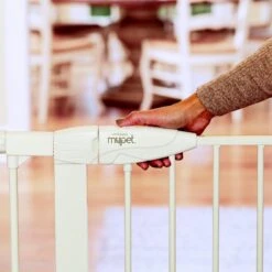 MyPet Tall & Wide Walk Thru Easypass Cat & Dog Gate, White -Pet Dog Supply Store 711774 PT4. AC SS1800 V1670436857