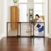 MyPet Wide Versa-Lock Freestanding Cat & Dog Gate, Woodtone -Pet Dog Supply Store 711822 MAIN. AC SS1800 V1670359778