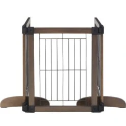 MyPet Wide Versa-Lock Freestanding Cat & Dog Gate, Woodtone -Pet Dog Supply Store 711822 PT4. AC SS1800 V1670437163