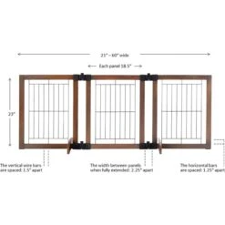MyPet Wide Versa-Lock Freestanding Cat & Dog Gate, Woodtone -Pet Dog Supply Store 711822 PT5. AC SS1800 V1670437541