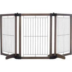 MyPet Extra Wide Versa-Lock Freestanding Cat & Dog Gate, Woodtone -Pet Dog Supply Store 711838 PT5. AC SS1800 V1670437222