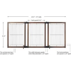 MyPet Extra Wide Versa-Lock Freestanding Cat & Dog Gate, Woodtone -Pet Dog Supply Store 711838 PT7. AC SS1800 V1670434247