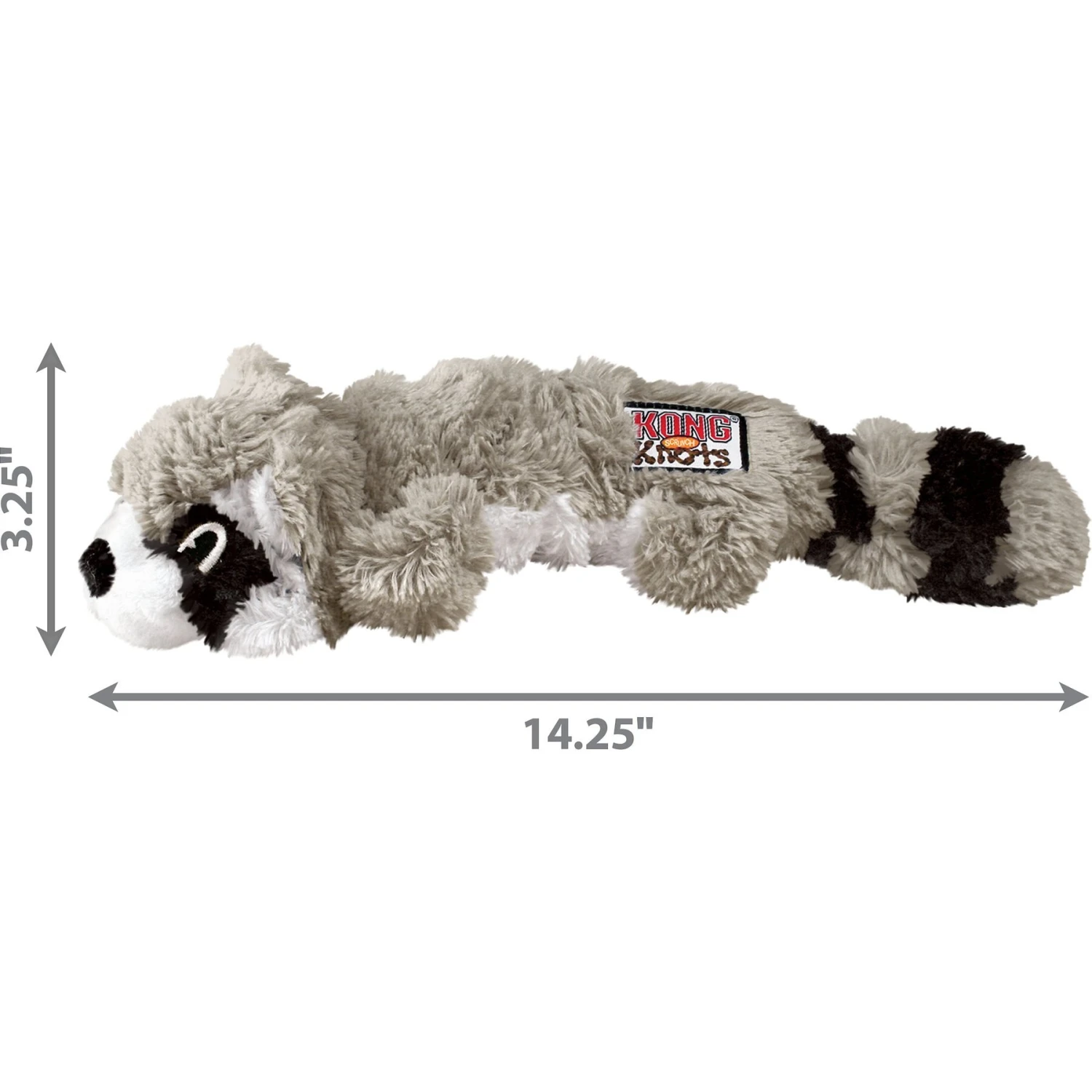 KONG Scrunch Knots Raccoon Dog Toy 5 KONG Scrunch Knots Raccoon Dog Toy - Image 3