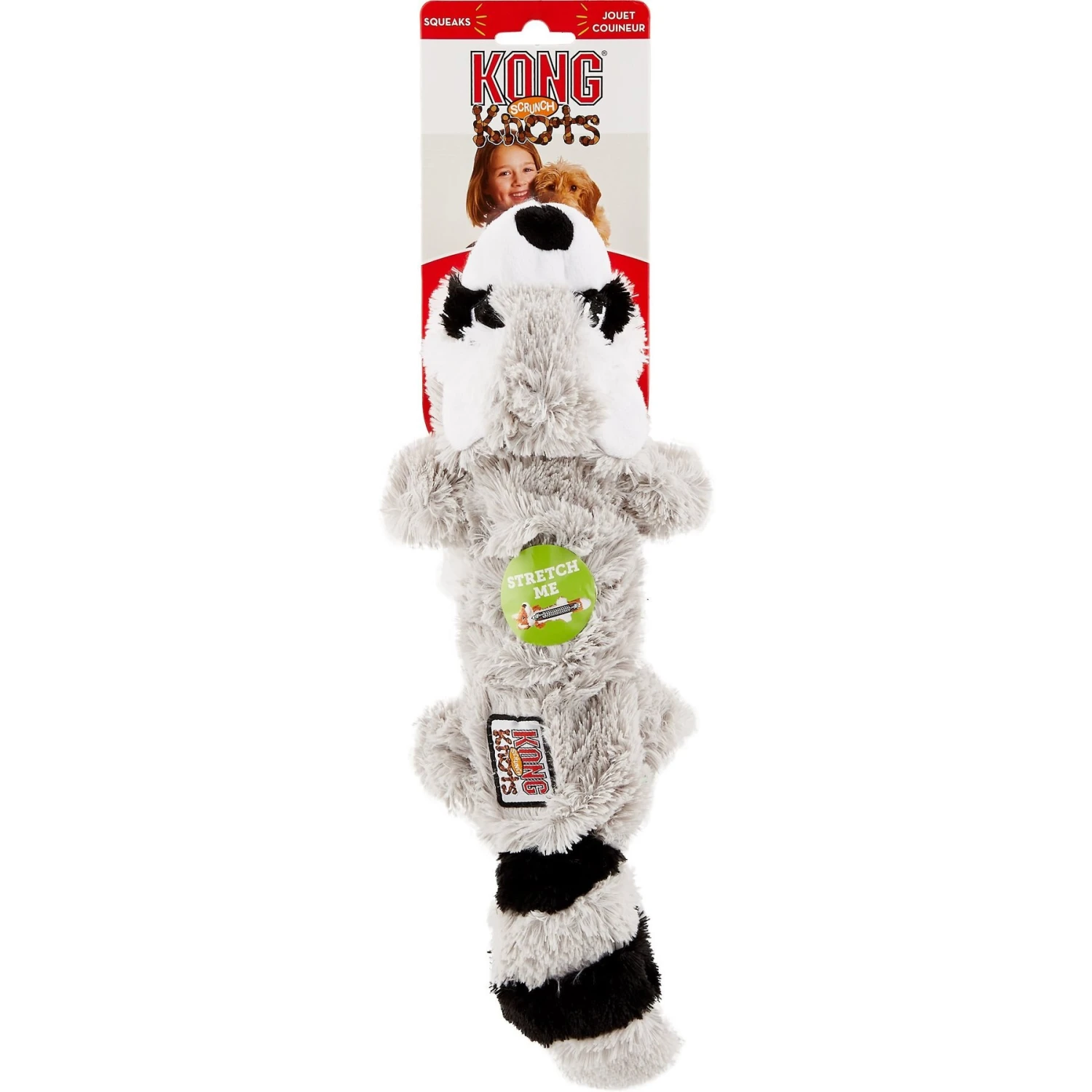 KONG Scrunch Knots Raccoon Dog Toy 8 KONG Scrunch Knots Raccoon Dog Toy - Image 6
