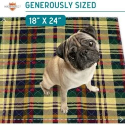 Chew + Heal Max Protect Tartan Plaid Patterned Reusable Dog Pee Pads, 18-in -Pet Dog Supply Store 722726 PT5. AC SS1800 V1670969421