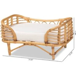 Bali & Pari Marcy Rattan With Cushion Dog & Cat Bed, Natural Brown & White 19 Bali & Pari Marcy Rattan With Cushion Dog & Cat Bed, Natural Brown & White -Pet Dog Supply Store 725246 PT8. AC SS1800 V1669911320
