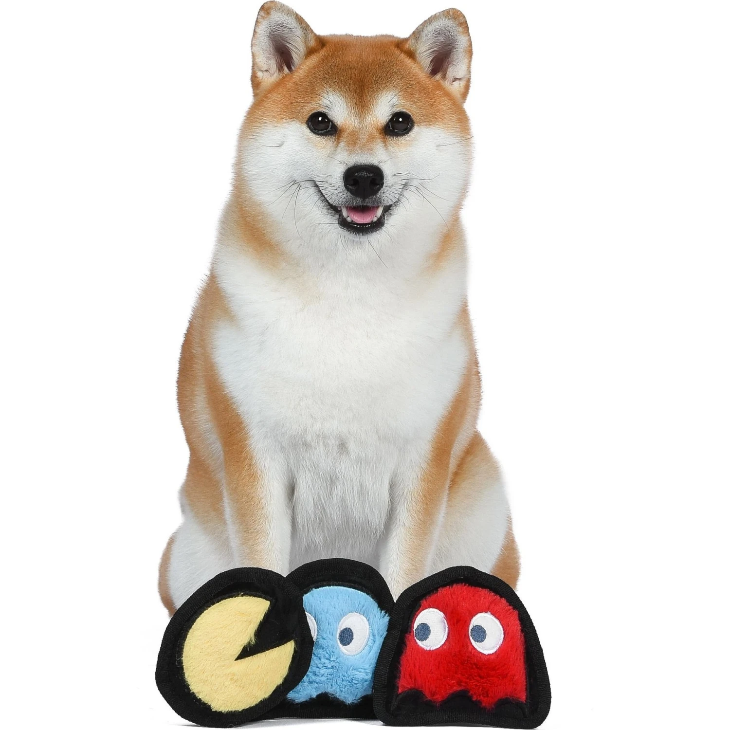 Fetch For Pets Pac-Man Pac-Man, Inky, & Blinky Silo Plush Squeaky Dog Toy, 3 Count 6 Fetch For Pets Pac-Man Pac-Man, Inky, & Blinky Silo Plush Squeaky Dog Toy, 3 Count - Image 4