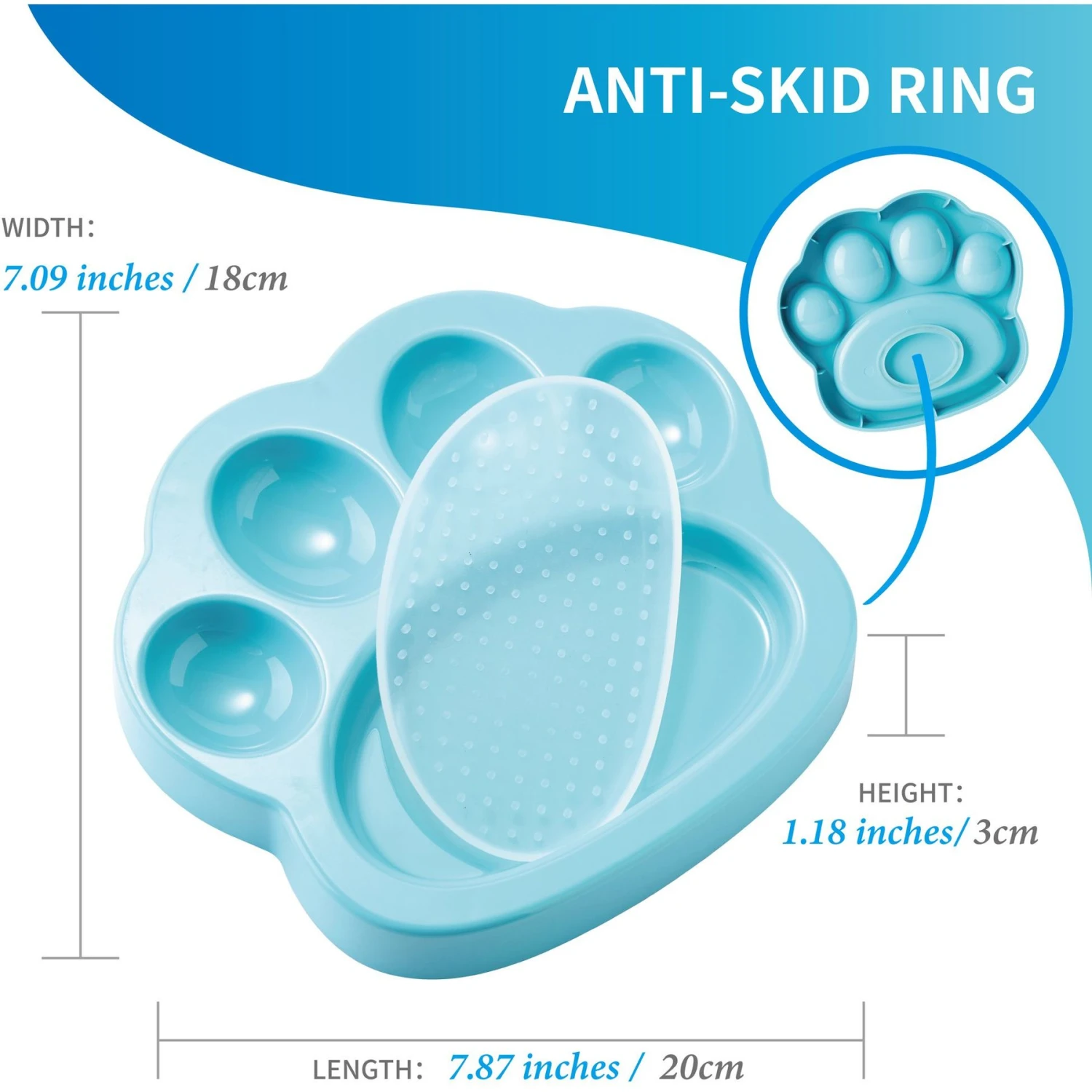 Pet Dream House PAW Mini 2-in-1 Cat & Dog Slow Feeder & Lick Pad, Small 5 Pet Dream House PAW Mini 2-in-1 Cat & Dog Slow Feeder & Lick Pad, Small - Image 3