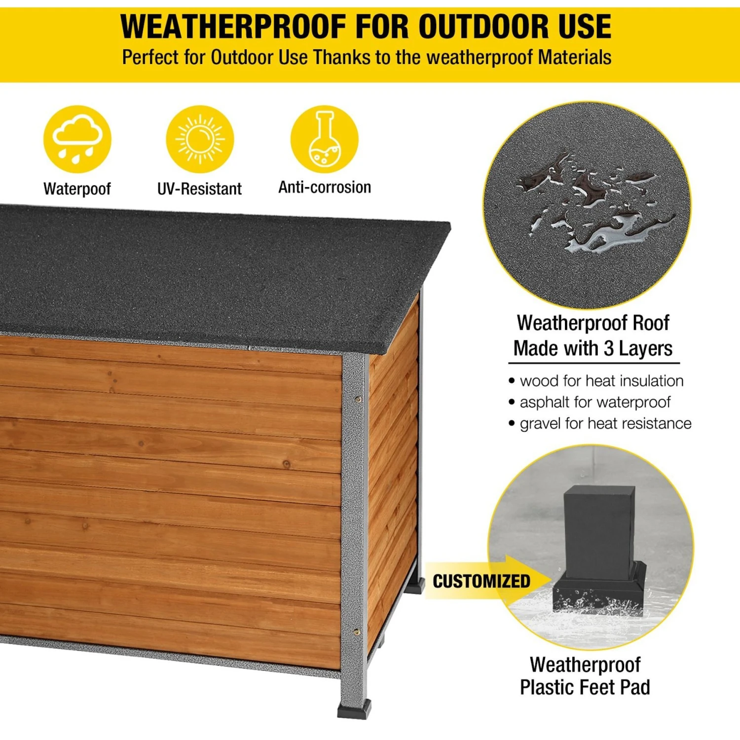 Aivituvin Wooden Heavy Duty Dog House 7 Aivituvin Wooden Heavy Duty Dog House - Image 5