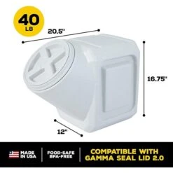 Gamma2 Vittles Vault Stackable Pet Food Storage -Pet Dog Supply Store 73481 PT1. AC SS1800 V1445890027