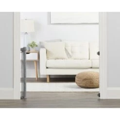 Carlson Pet Products Retractable Safety Dog Gate, Gray, Large -Pet Dog Supply Store 735742 PT2. AC SS1800 V1670533366