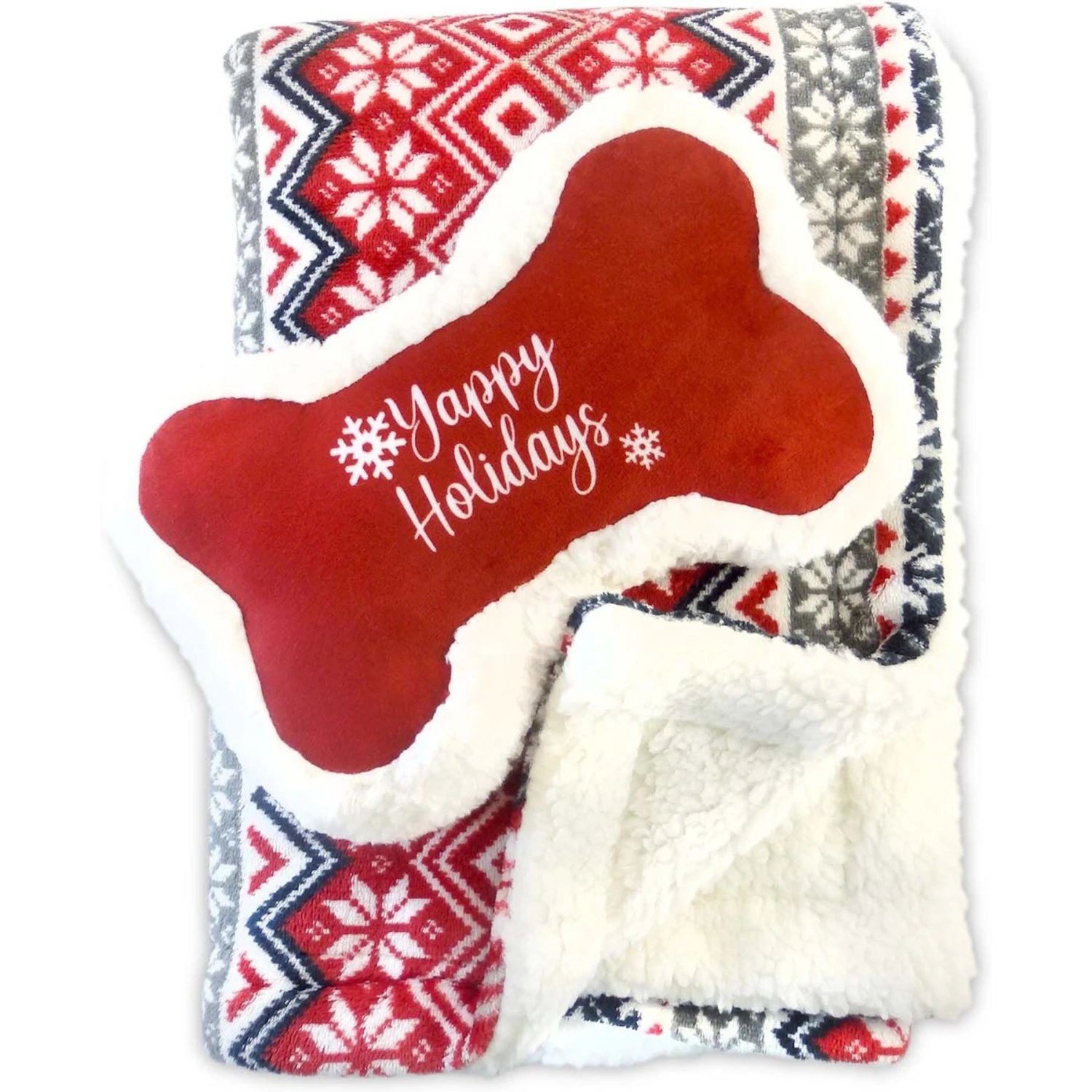 Bow-Wow Pet Sherpa Dog Blanket & Pillow Set 7 Bow-Wow Pet Sherpa Dog Blanket & Pillow Set - Image 5