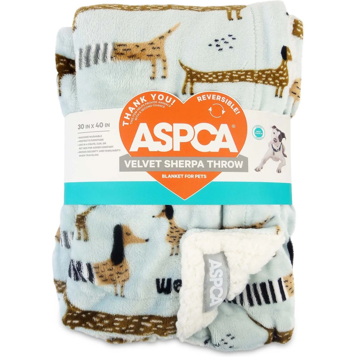 ASPCA Breeds Pattern Embossed Dog & Cat Blanket 3 ASPCA Breeds Pattern Embossed Dog & Cat Blanket