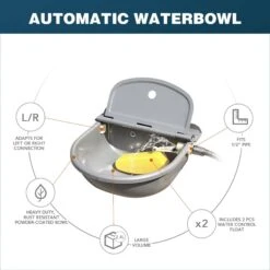 Win World Gazebo Automatic Dog & Cat Feeder, Grey, Large -Pet Dog Supply Store 740734 PT3. AC SS1800 V1671222466