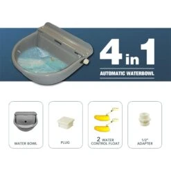 Win World Gazebo Automatic Dog & Cat Feeder, Grey, Large -Pet Dog Supply Store 740734 PT4. AC SS1800 V1671223371