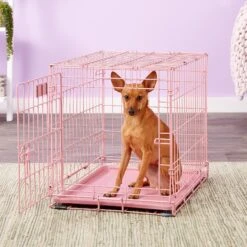 MidWest ICrate Single Door Collapsible Wire Dog Crate, Pink, 24 Inch -Pet Dog Supply Store 74290 PT4. AC SS1800 V1562173052