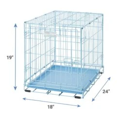 MidWest ICrate Single Door Collapsible Wire Dog Crate, Blue -Pet Dog Supply Store 74292 PT2. AC SS1800 V1566319937