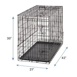 MidWest Solutions Series Side By Side Double Door Collapsible SUV Dog Crate -Pet Dog Supply Store 74371 PT2. AC SS1800 V1566320401