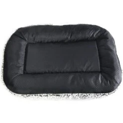 Max & Marlow Plush Sherpa Bolstered Crate Dog & Cat Bed, Gray, Small -Pet Dog Supply Store 744670 PT5. AC SS1800 V1674080179