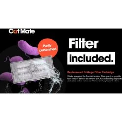 Cat Mate Plastic Dog & Cat Fountain, 67.6-oz -Pet Dog Supply Store 75264 PT3. AC SS1800 V1663712784