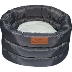 HappyCare Textiles Durable Round Velvet Puppy Dog Bed With Removable Cushion -Pet Dog Supply Store 760678 PT2. AC SS1800 V1674857414