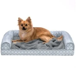 FurHaven Plush Fur & Diamond Print Nest-Top Orthopedic Sofa Cat & Dog Bed -Pet Dog Supply Store 768742 PT3. AC SS1800 V1701882443