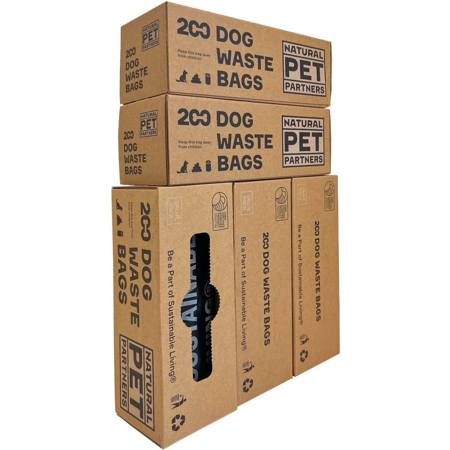 Natural Pet Partners Bulk Roll USDA Certified Bio-based Dog Waste Bags, 10 Rolls, 2000 Count 5 Natural Pet Partners Bulk Roll USDA Certified Bio-based Dog Waste Bags, 10 Rolls, 2000 Count - Image 3