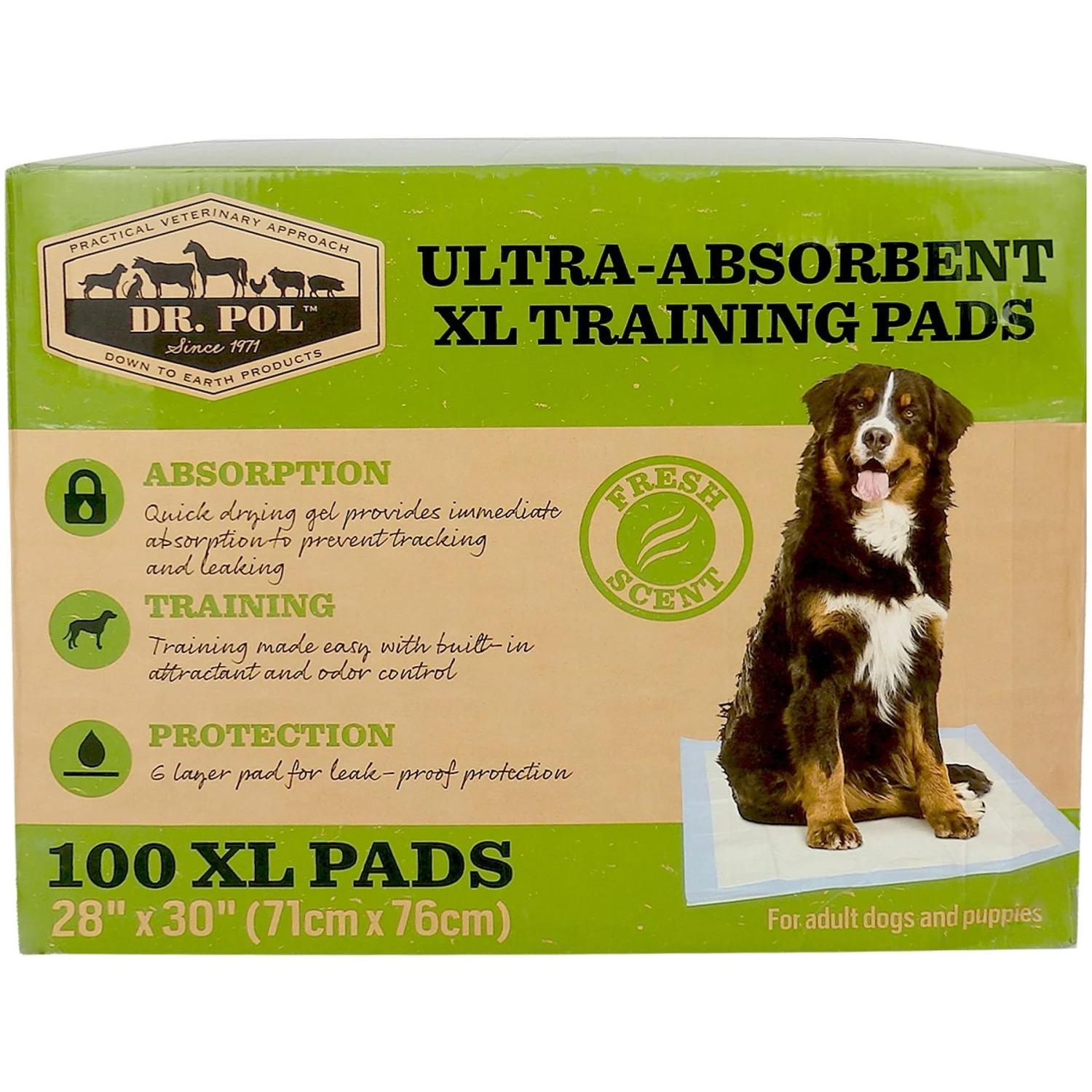Dr. Pol 28x30-in Fresh Scent Dog Training Pad 3 Dr. Pol 28x30-in Fresh Scent Dog Training Pad