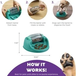 Nina Ottosson By Outward Hound Spin N' Eat Dog Food Puzzle Feeder, Green -Pet Dog Supply Store 778214 PT2. AC SS1800 V1694286711