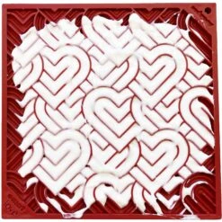 SodaPup Love Hearts E-Mat Dog Lick Mat, Large, Red -Pet Dog Supply Store 781014 PT2. AC SS1800 V1685471242