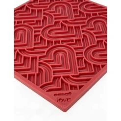 SodaPup Love Hearts E-Mat Dog Lick Mat, Large, Red -Pet Dog Supply Store 781014 PT3. AC SS1800 V1685463027