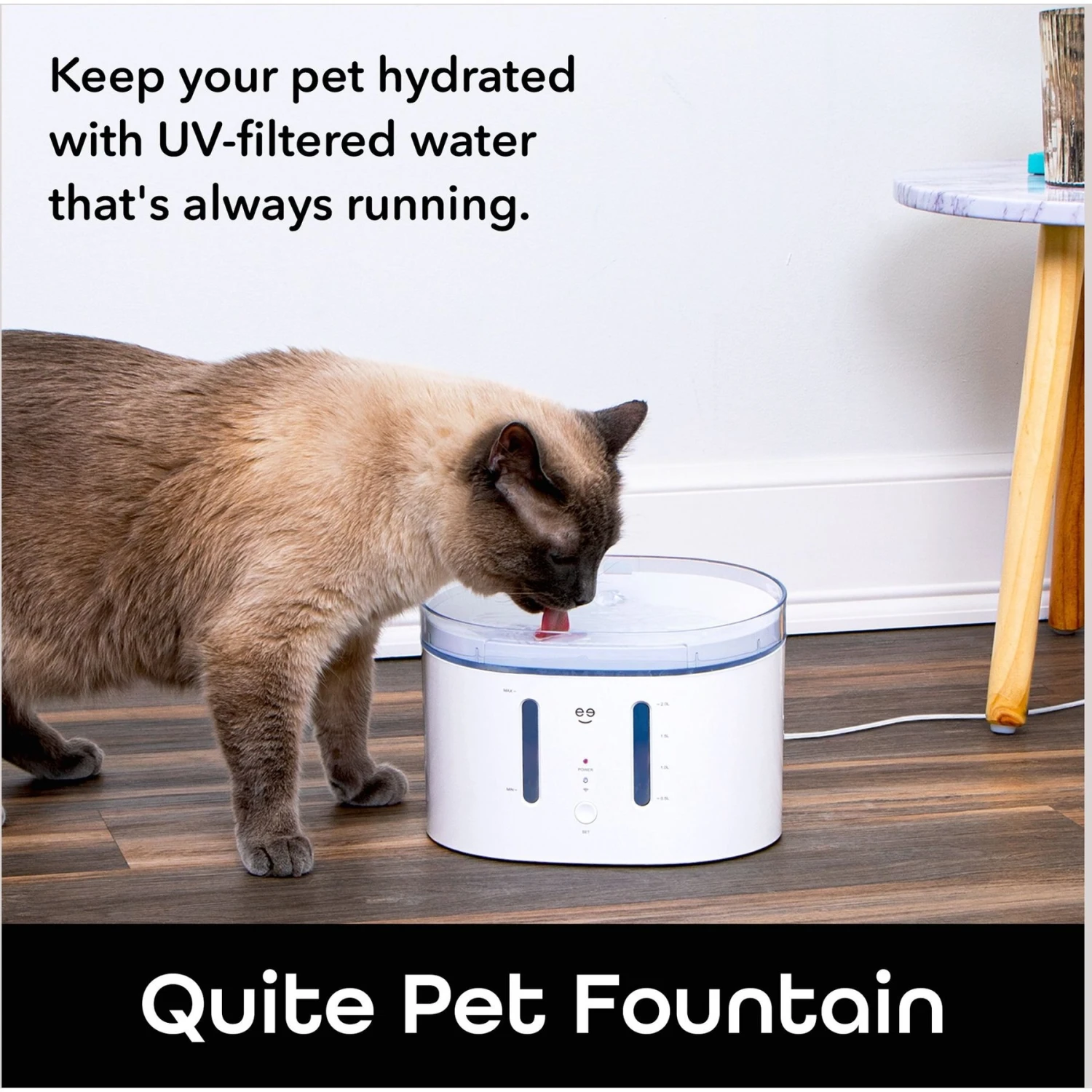 Geeni PetConnect UV Sterilized Circulating Water Smart Dog & Cat Fountain, 2-L 7 Geeni PetConnect UV Sterilized Circulating Water Smart Dog & Cat Fountain, 2-L - Image 5