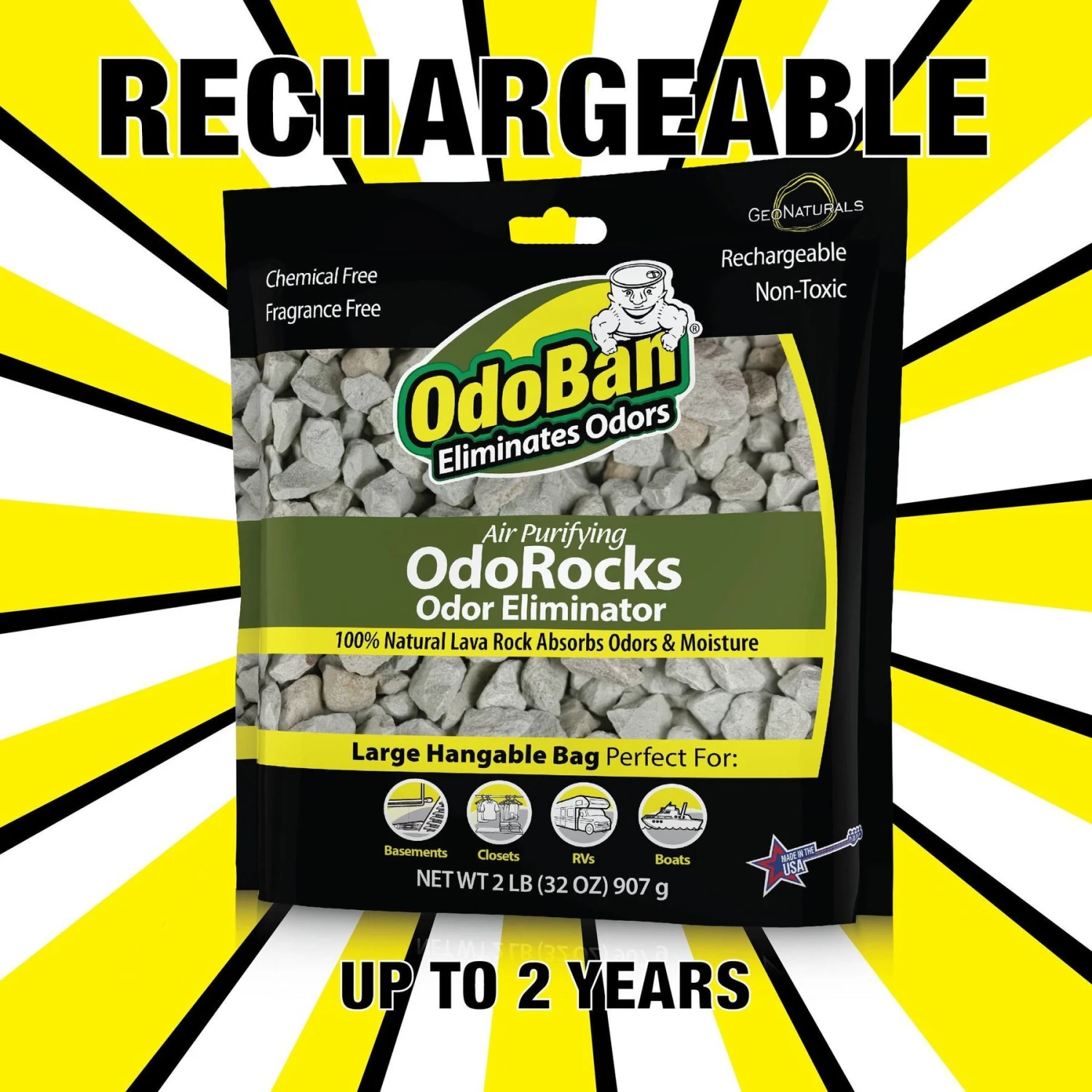 OdoBan OdoRocks Odor Eliminator Deodorizer, 2-lb Bag 6 OdoBan OdoRocks Odor Eliminator Deodorizer, 2-lb Bag - Image 4