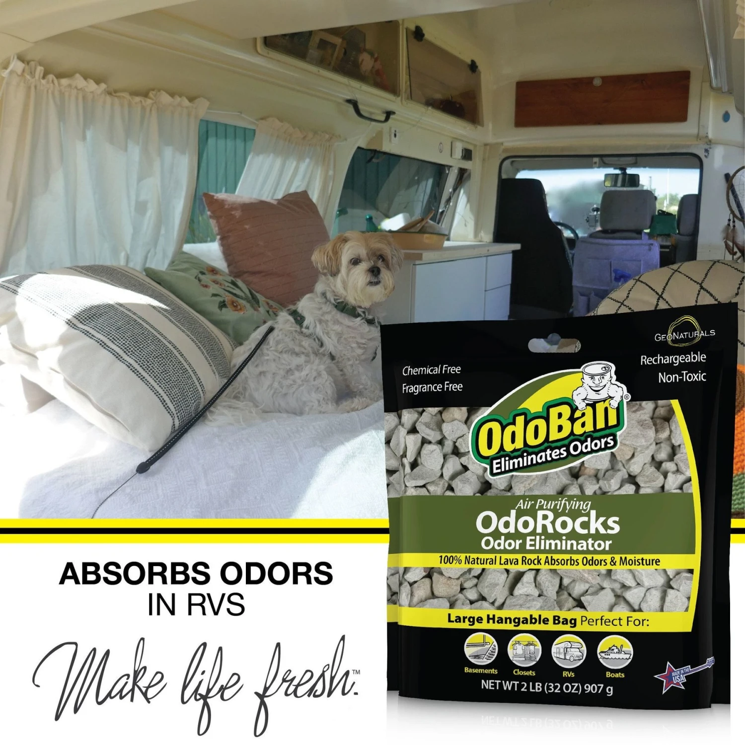 OdoBan OdoRocks Odor Eliminator Deodorizer, 2-lb Bag 9 OdoBan OdoRocks Odor Eliminator Deodorizer, 2-lb Bag - Image 7