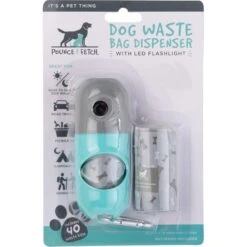 Pounce + Fetch Dog Waste Bag Dispenser With Flashlight, 40 Count -Pet Dog Supply Store 821486 PT8. AC SS1800 V1681247340