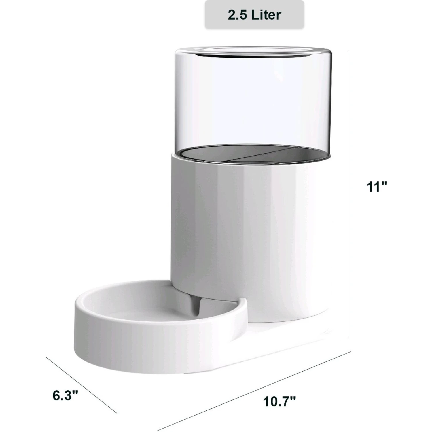 Hanamya Automatic Water Dispenser With 3 Liter Capacity Dog & Cat Waterer, White 4 Hanamya Automatic Water Dispenser With 3 Liter Capacity Dog & Cat Waterer, White - Image 2