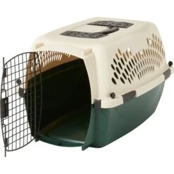 Petmate Ruff Maxx Dog & Cat Kennel, Off White/Green -Pet Dog Supply Store 83941 PT4. AC SS1800 V1562179647