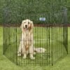 Petmate 8-Panel Wire Dog Exercise Pen With Door, Black -Pet Dog Supply Store 83970 MAIN. AC SS1800 V1567186327