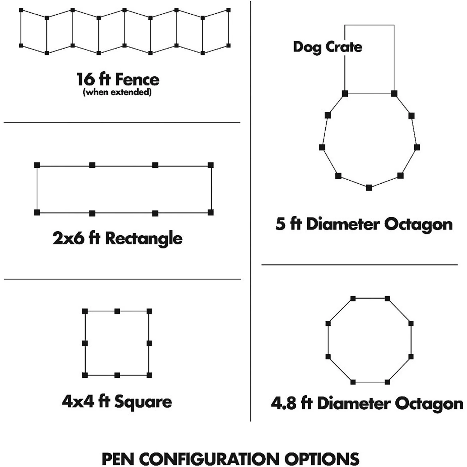Petmate 8-Panel Wire Dog Exercise Pen With Door, Black 7 Petmate 8-Panel Wire Dog Exercise Pen With Door, Black - Image 5
