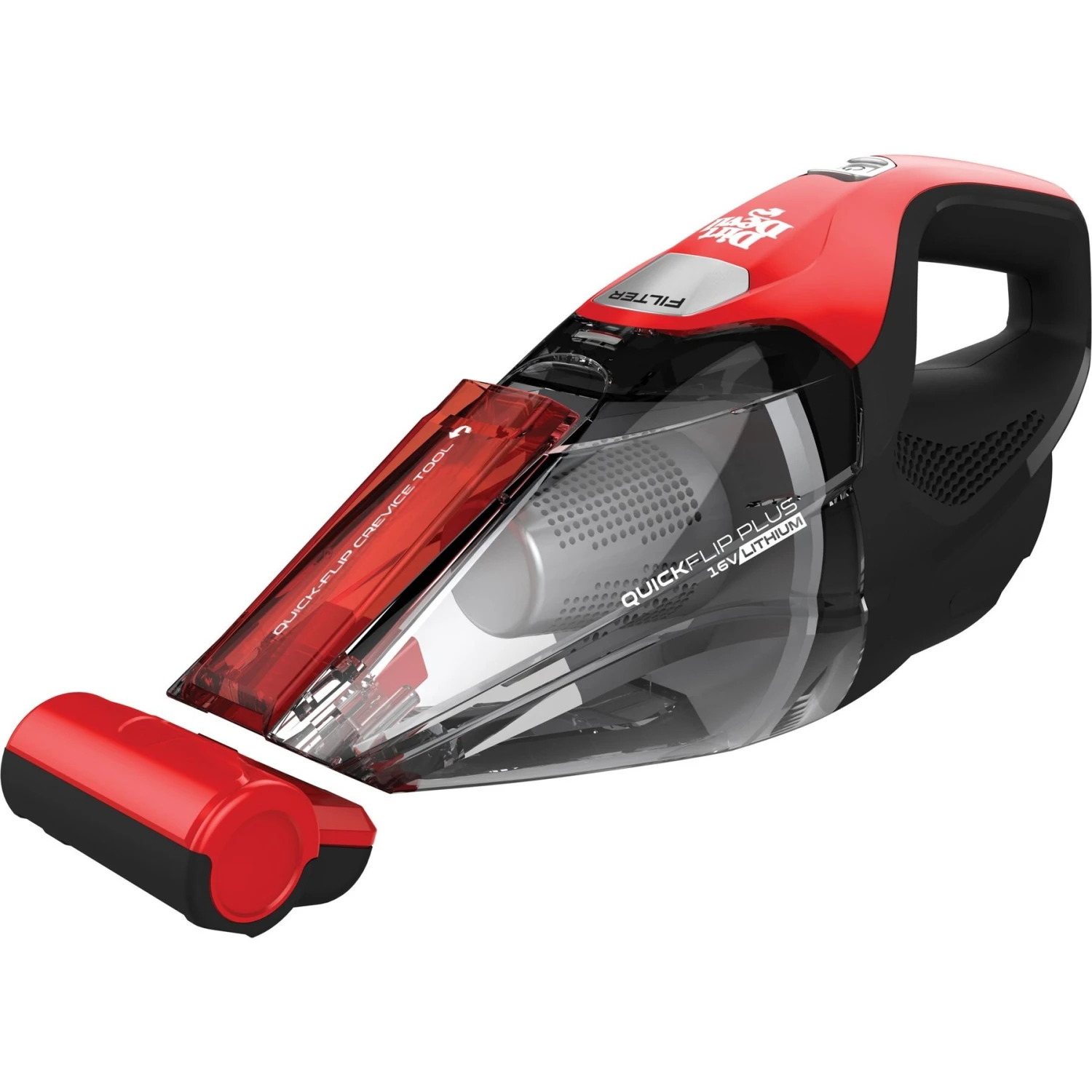 Dirt Devil 16V Quick Flip Plus Hand Dog & Cat Vacuum, Red 3 Dirt Devil 16V Quick Flip Plus Hand Dog & Cat Vacuum, Red