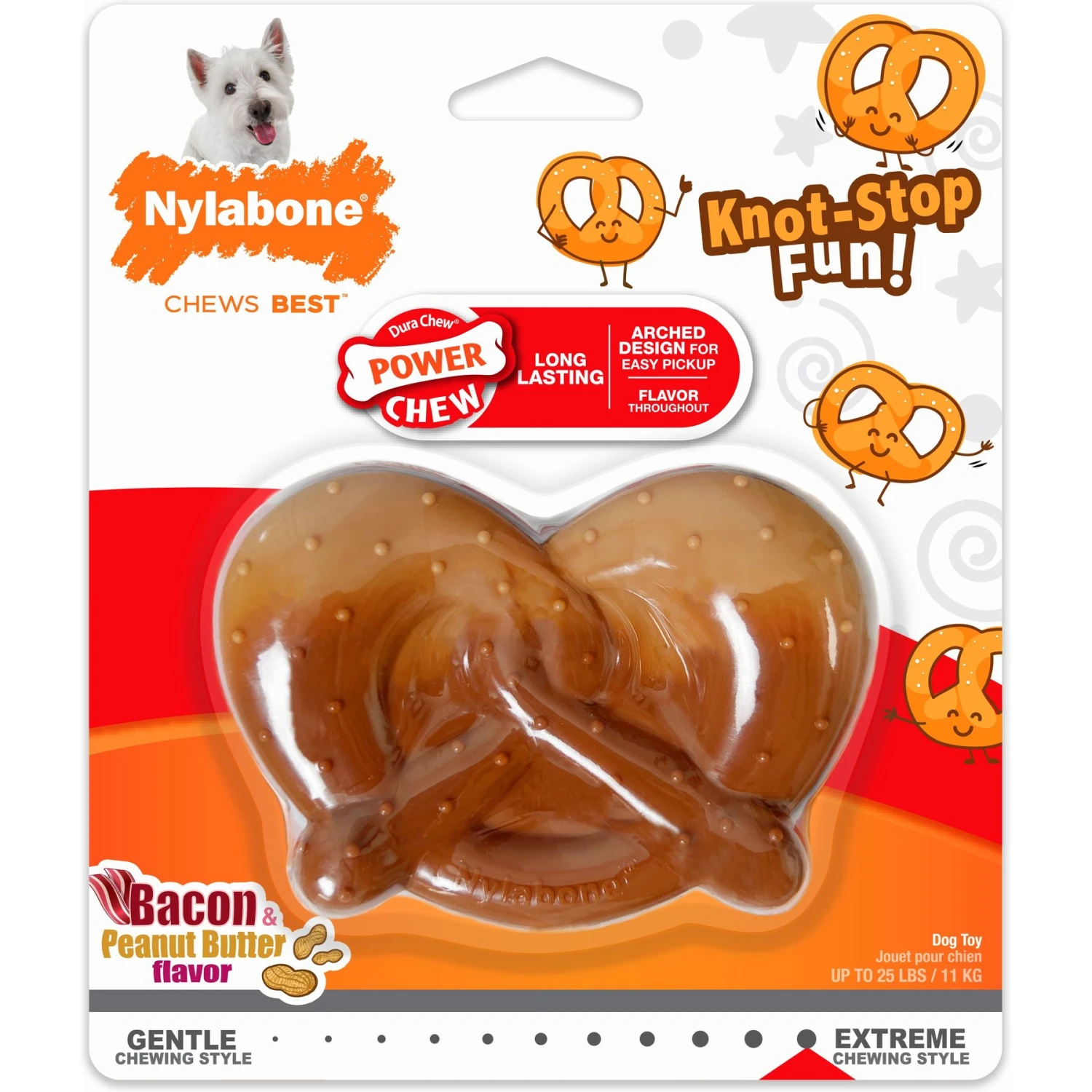 Nylabone Power Chew Pretzel Dog Toy Bacon & Peanut Butter, 1 + Nylabone Natural Nubz Large Chicken Dog Treat, 8 Count, 2 4 Nylabone Power Chew Pretzel Dog Toy Bacon & Peanut Butter, 1 + Nylabone Natural Nubz Large Chicken Dog Treat, 8 Count, 2 - Image 2