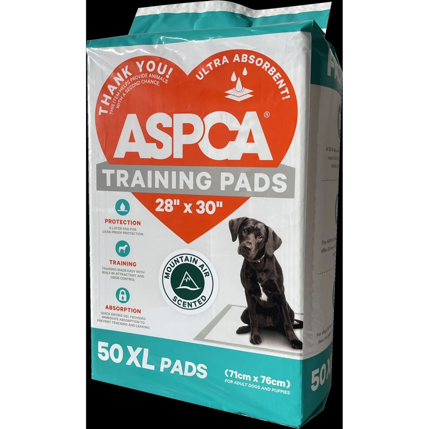 ASPCA Dog Training Pads, 30 X 28-in, 50 Count, Mountain Fresh Scented 4 ASPCA Dog Training Pads, 30 X 28-in, 50 Count, Mountain Fresh Scented - Image 2