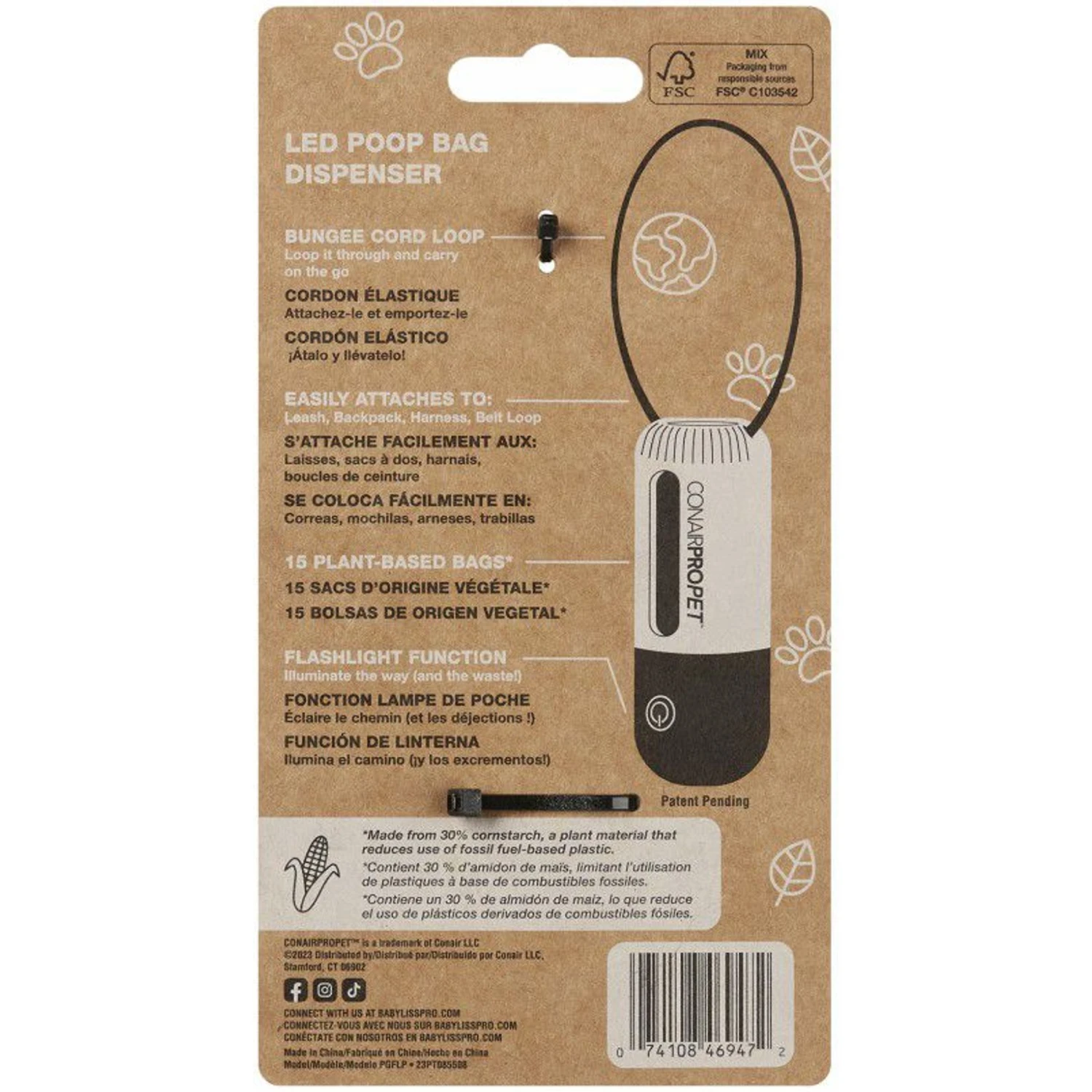 ConairPROPET LED Poop Bag Dispenser With Bungee Cord Loop 9 ConairPROPET LED Poop Bag Dispenser With Bungee Cord Loop - Image 7