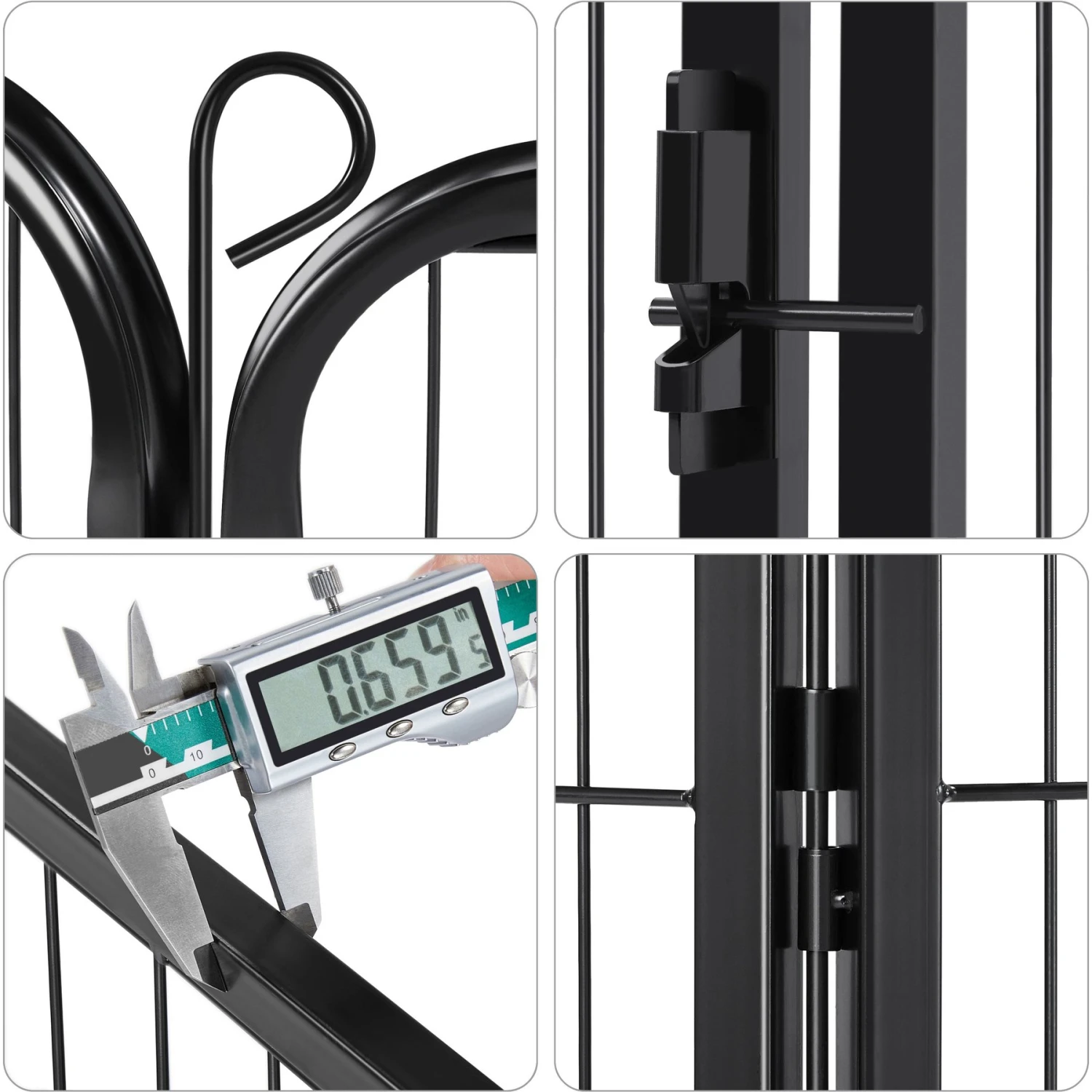 Yaheetech 12-Panel 32-in H Dog Playpen With Door Black, Medium 11 Yaheetech 12-Panel 32-in H Dog Playpen With Door Black, Medium - Image 9