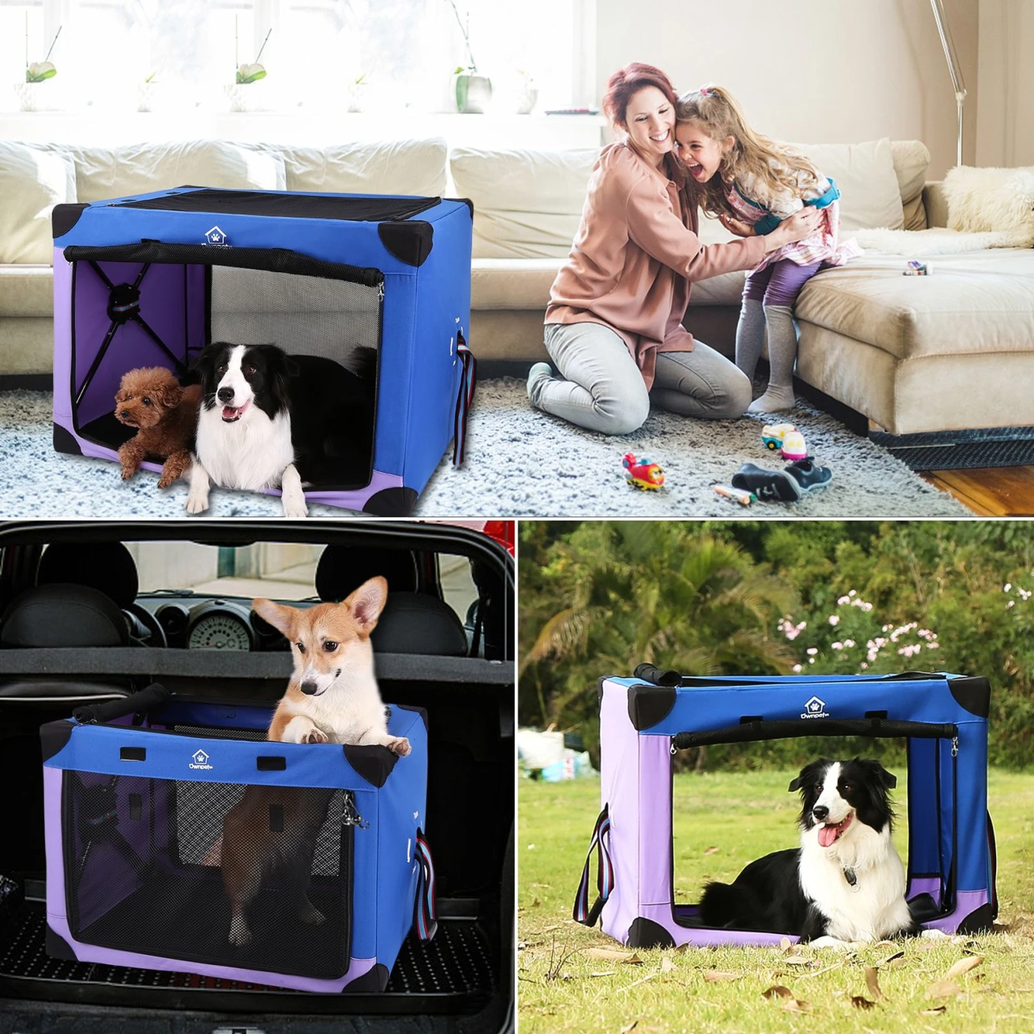 Ownpets 3 Door Collapsible Soft Dog & Cat Crate 6 Ownpets 3 Door Collapsible Soft Dog & Cat Crate - Image 4