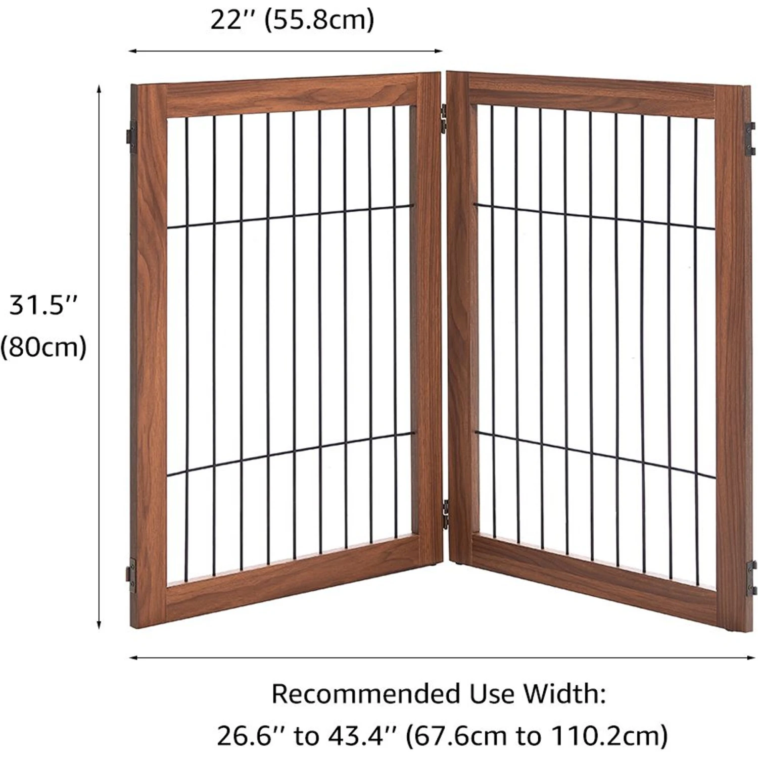Unipaws Pet Gate Playpen 2-Panel Extension Kit, Walnut, Medium 6 Unipaws Pet Gate Playpen 2-Panel Extension Kit, Walnut, Medium - Image 4