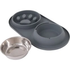 Pounce + Fetch Silicone Double Bowl Slow Feeder, 10-oz, Grey 13 Pounce + Fetch Silicone Double Bowl Slow Feeder, 10-oz, Grey -Pet Dog Supply Store 883294 PT4. AC SS1800 V1686247410