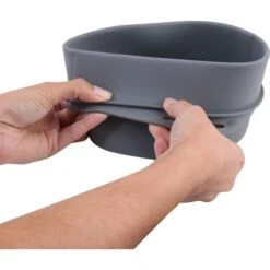 Pounce + Fetch Heavy Duty Silicone Travel Bag Bowl, Gray, 4-cup -Pet Dog Supply Store 883326 PT5. AC SS1800 V1686839430