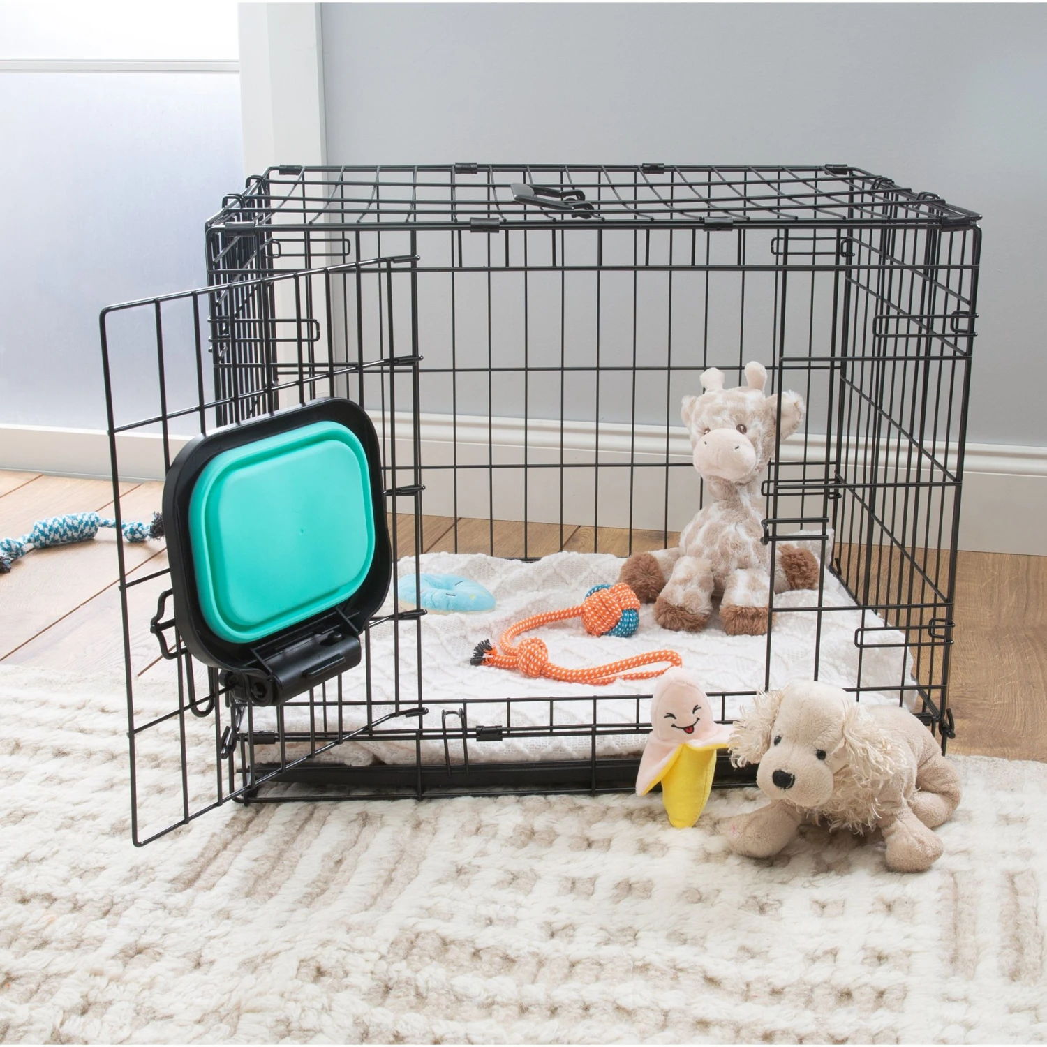 Pounce + Fetch Cage Collapsible Foldable Bowl, Teal, 16-oz 5 Pounce + Fetch Cage Collapsible Foldable Bowl, Teal, 16-oz - Image 3